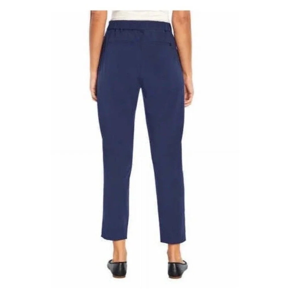 Banana Republic Pull-on Ankle Pant Size 4 Navy Casual Office Trousers Womens